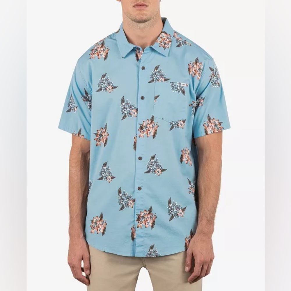 Hurley Light Blue Floral Men's Shirt
